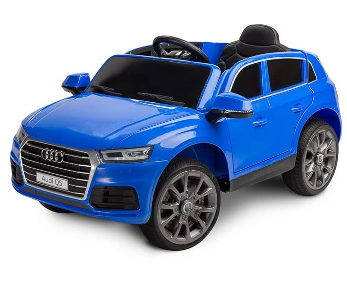 Elektrische auto audi blauw