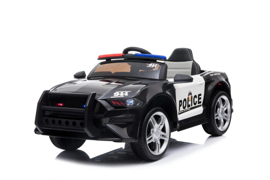 Elektrische kinderauto zwart politie